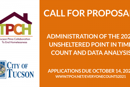 Call for Proposals Feature Image: 2021 Point in Time Count Administration